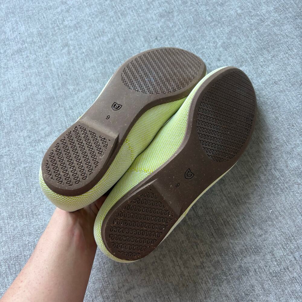 Rothy's The Ballet Flat in Chartreuse - Picture 7 of 9